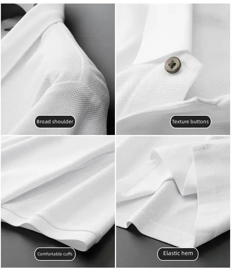 Men's Polos Cotton High-end Luxury Short Sleeve Polo Shirt 2025 Summer Designer Brand Logo Embroidered T-shirt Fashion Wear