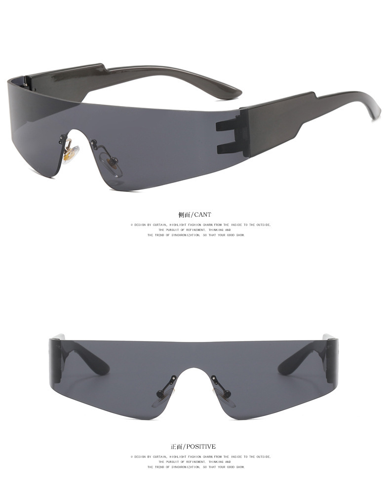 Fashion Women's Sunglasses Fashion Personalised Glasses Decorative Use Glasses Siamese Lens Design Mens Sports Glasses Designer Sunglasses Radiat