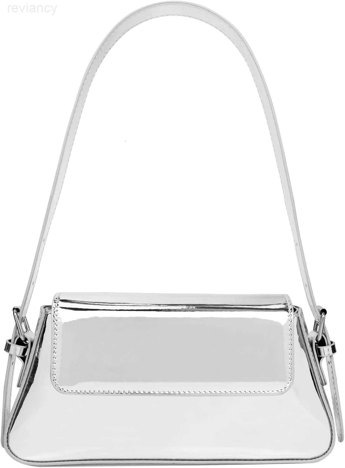 Women Small Shoulder Bag Cute Hobo Tote Handbag Evening Clutch Bag Y2k Sparkly Silver Purse for Party Prom WeddingW250908