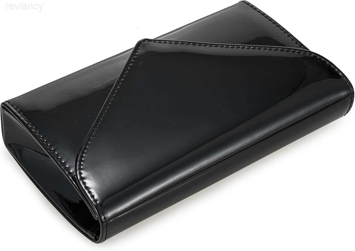 Womens Mirrored Metallic Faux Leather Evening Bag Glimmering Clutch Purse for PromCocktailWeddingPartyW250908