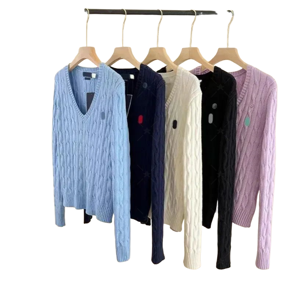 polos sweater designer women sweater top winter new long sleeve vintage twist knitted sweaters womens pink sweaters baggy knitwear pullover jumper female clothing