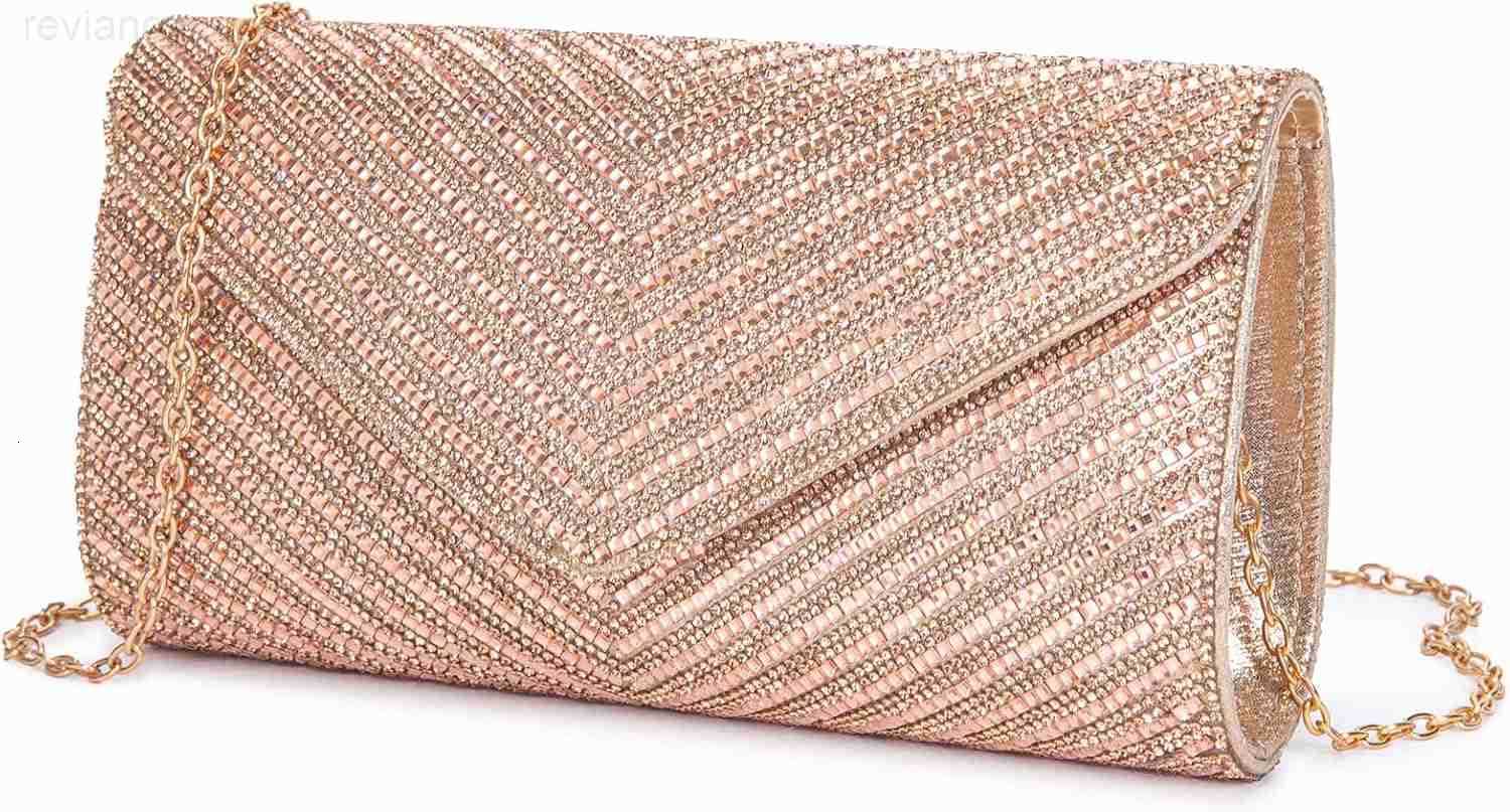 Womens Evening Handbags Envelope Clutch Purses Ladies Crossbody Bags Rhinestone Wedding Bag Shoulder Bag for WomenW250908