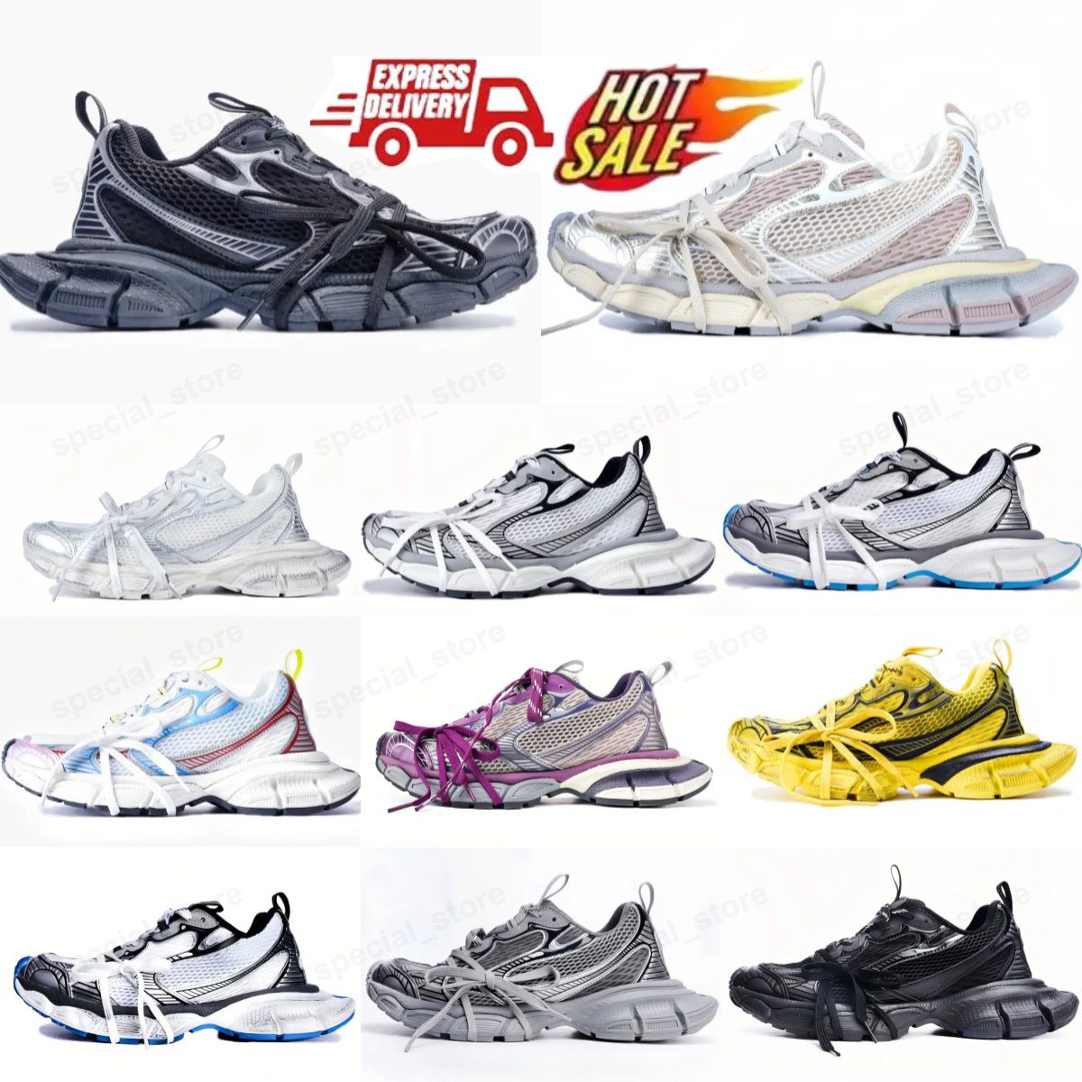 Designer Shoes Trainers Men Runner 3xl Sneakers Track Leather Triple Trainers Black White Daddy Mesh Nylon Tess.S Gomma Trainer Sneakers For Men And Womens