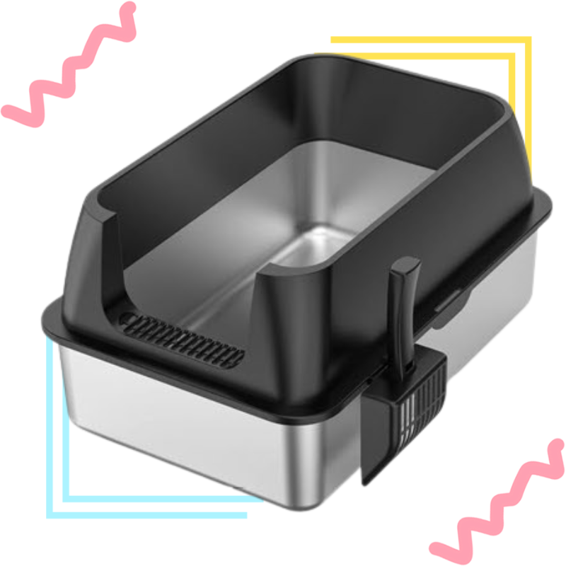 Factory Wholesale: Spacious Leak-Free Feline Toilet for Cats with Simple Cleaning Design Including shovel - JY-T