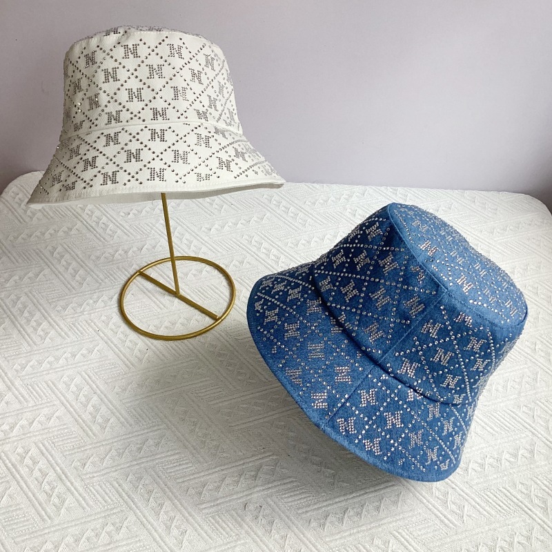 designer hat Ins spring summer sun luxury full rhinestone letter n fashion fisherman wide brim faceshielding small bucket hat hats for men mens cap