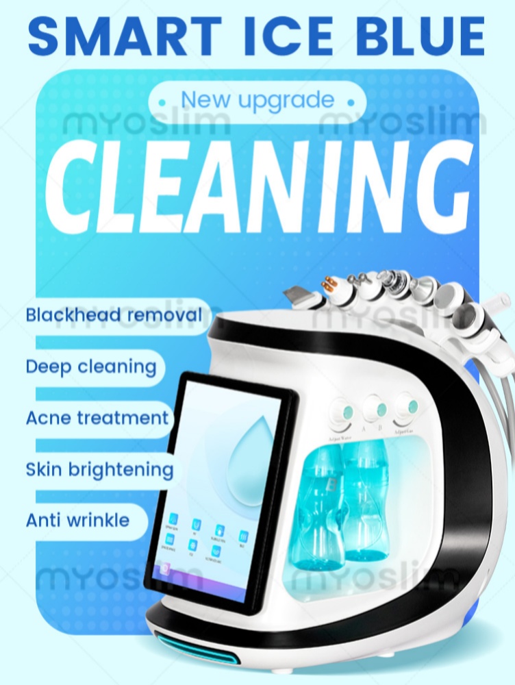 Water Hydra Dermabrasion New Oxygen Ice Blue Smart Jet Aqua Peeling Small Bubble Microcurrents For Facial Cleansing Machine