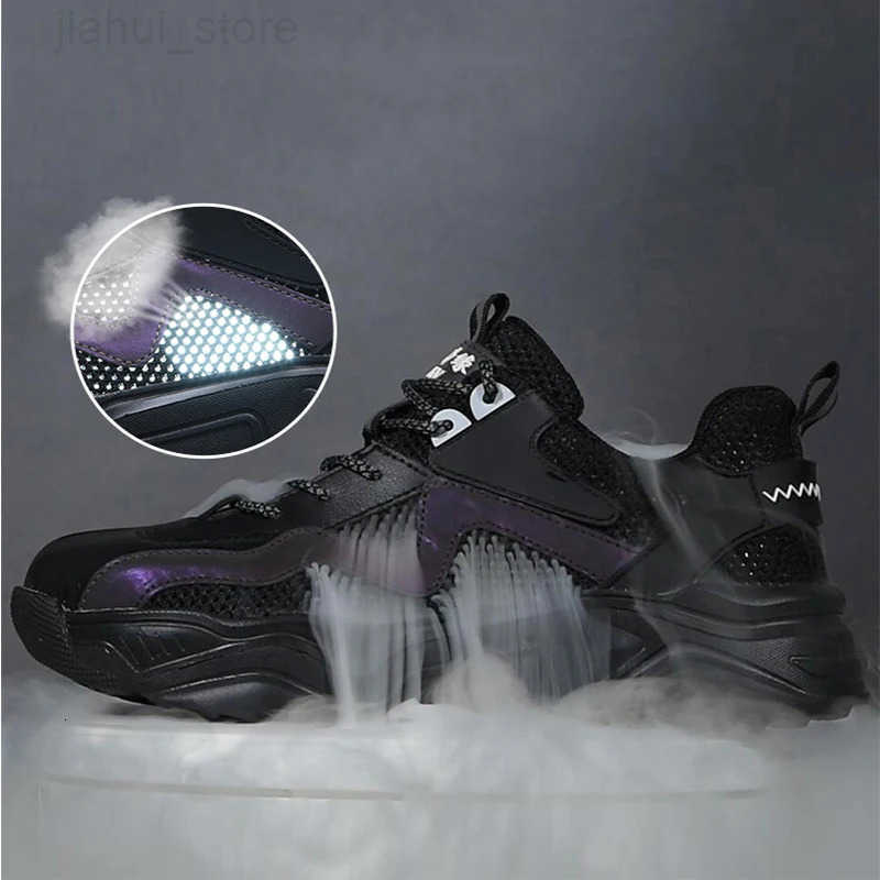 Waliantile Safety Shoes For Men Breathable Protective Working Boots Comfort Antismashing Steel Toe Indestructible Sneakers Male M250908