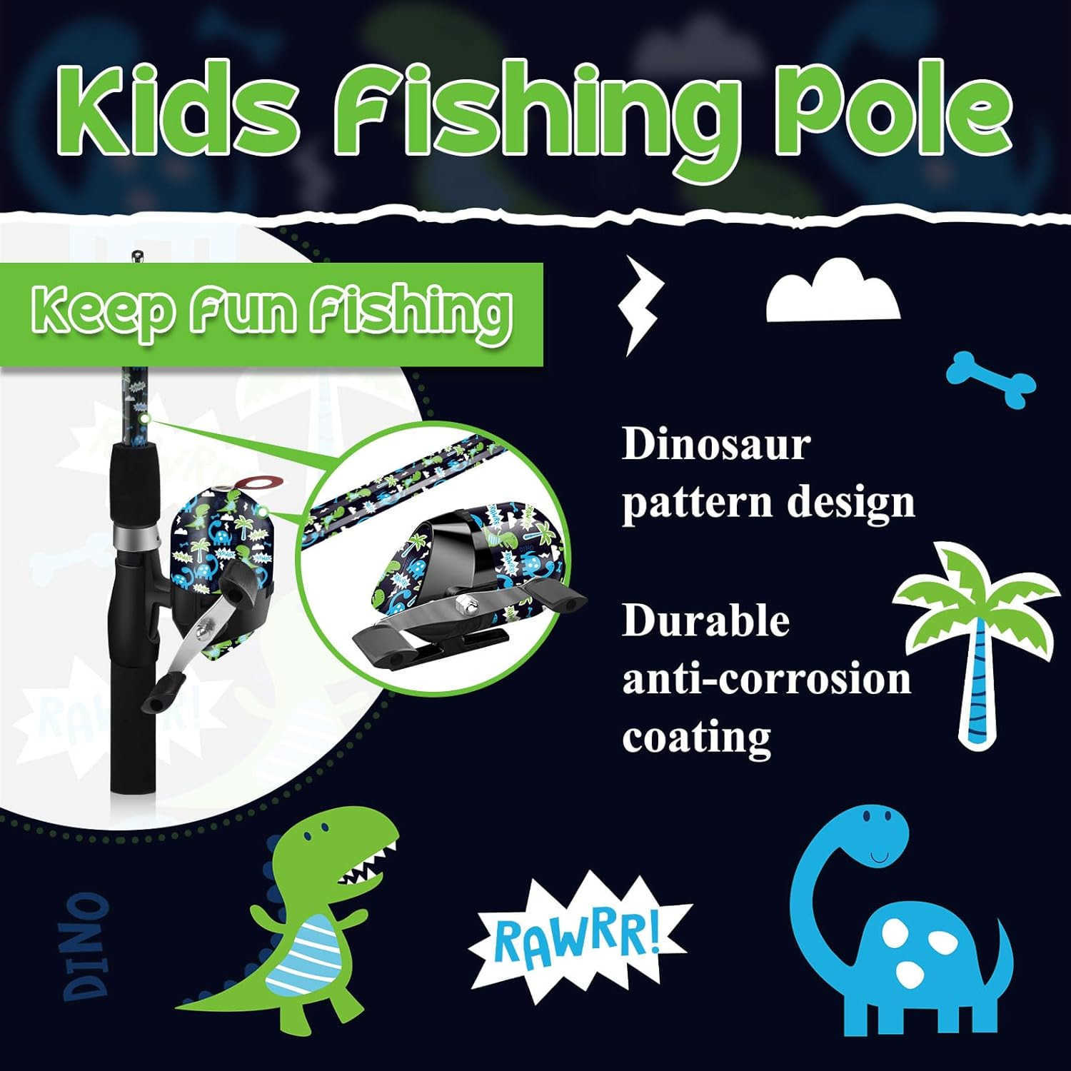 Fishing Pole Kids Telescopic Fishing Rod and Reel Combo for Children Boys GirlsW250908