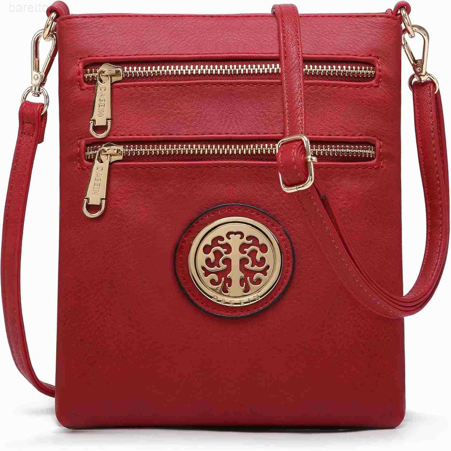 Women Small Crossbody Bag Lightweight Shoulder Purses Multi Zipper Pockets Phone Purse Handbag Z250909