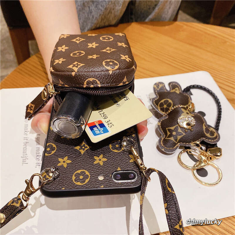 Trendy Brand Compatible Apple 15 Phone Case 13 Luxurious Small Flower Iphone 11 Crossbody Strap 12 Pro Max Zero ddmyLucky