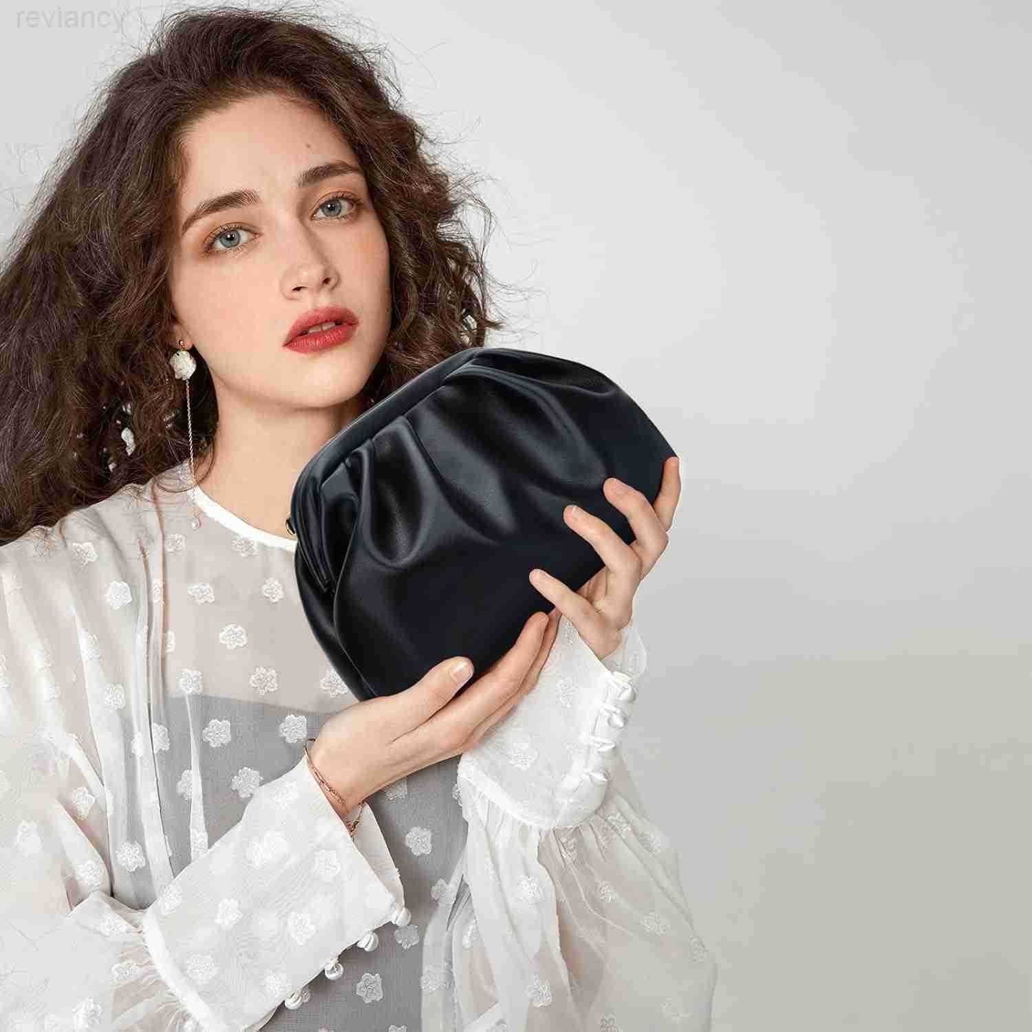 Evening Handbag for Women Formal Clutch Purse with Removable Chain Strap Soft Wedding Crossbody ClutchW250908