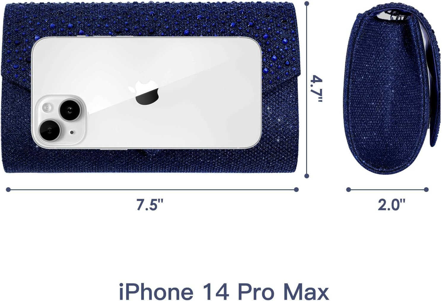 Women Evening Bag Clutch Rhinestone Envelope Party Handbag Bridal Prom PurseW250908