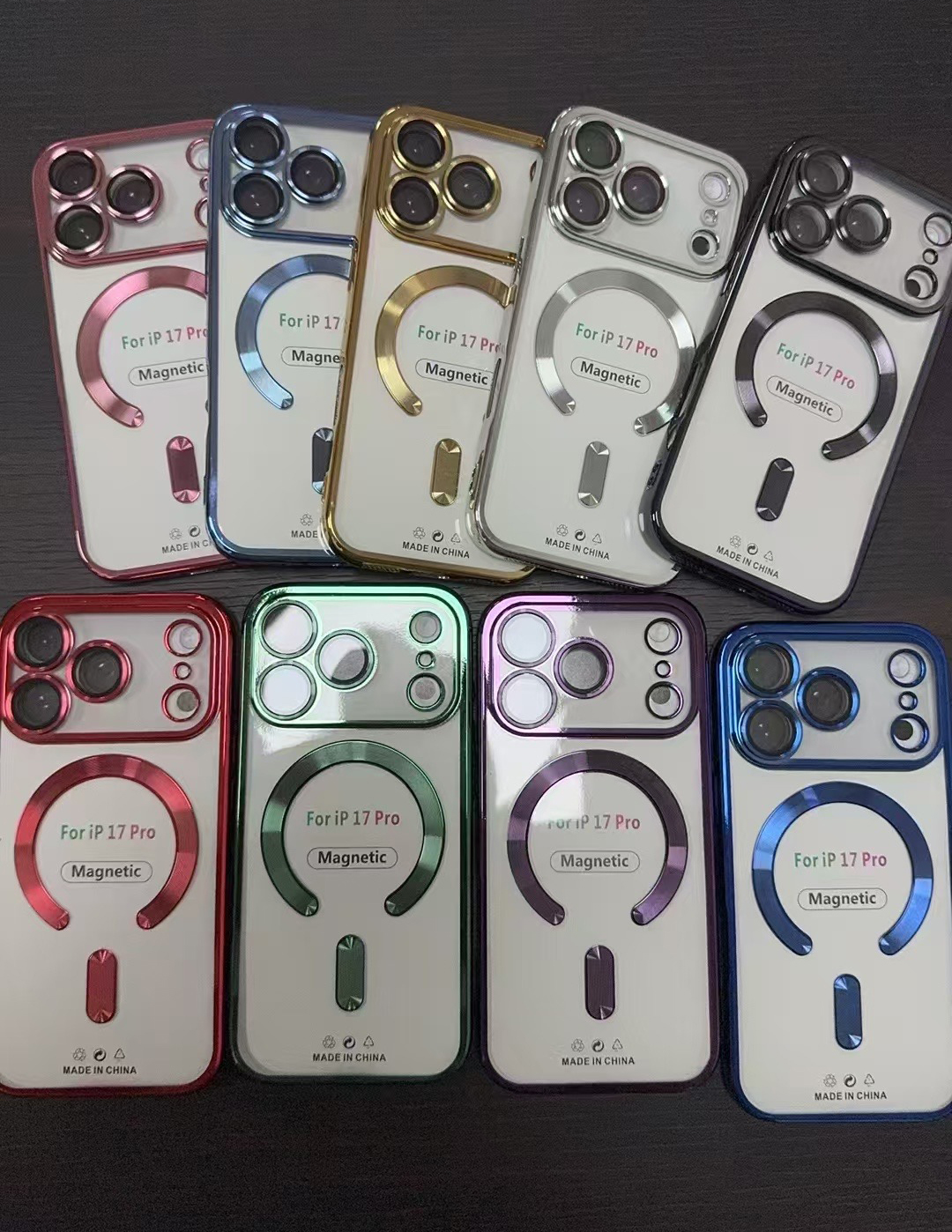 Magnetic Wireless Charging Plating Cases For Iphone 17 Air 16E 16 Plus 15 14 Pro Max 13 12 11 Luxury Chromed Camera Lens Protectors Soft TPU Clear Mag