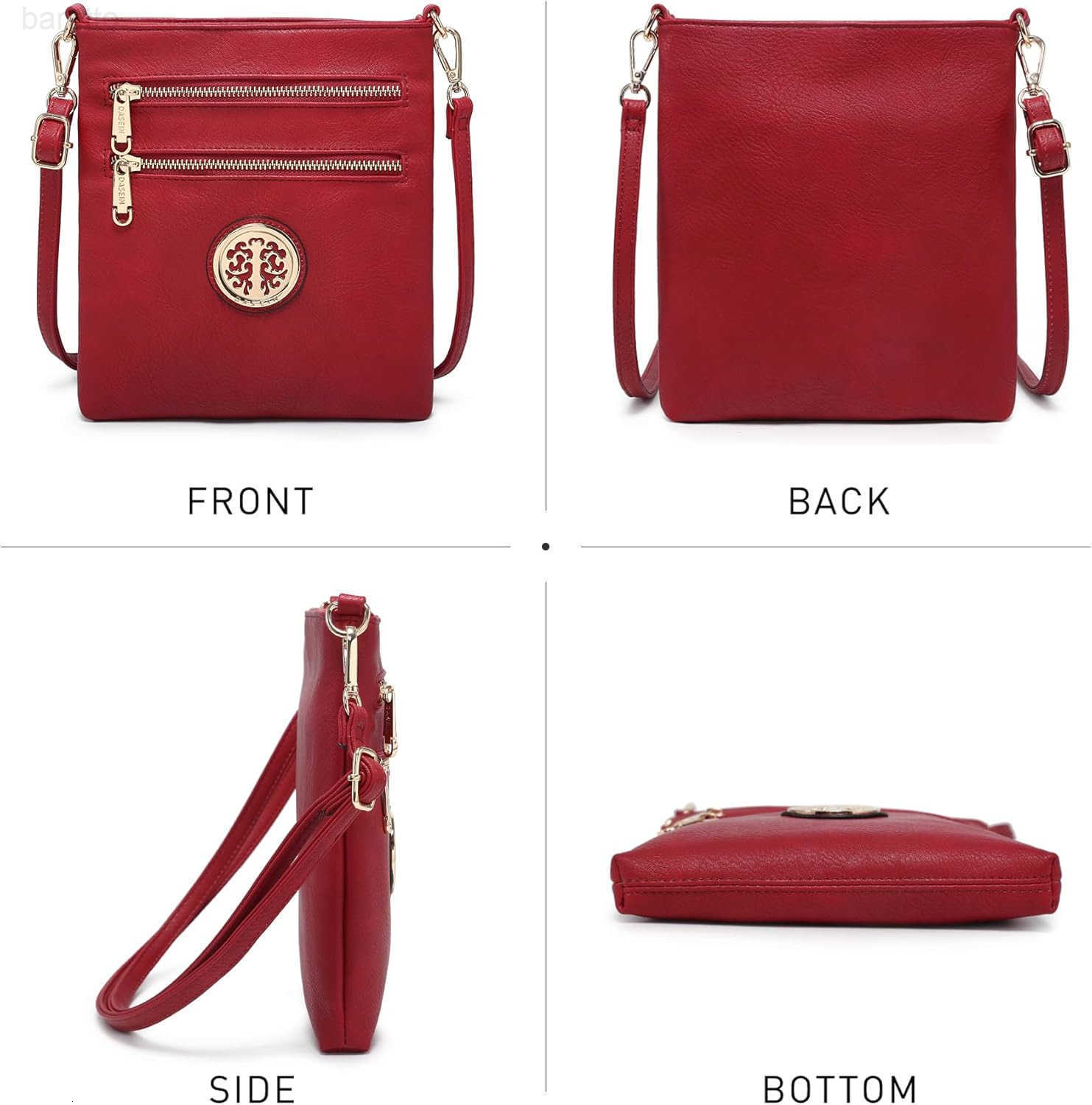 Women Small Crossbody Bag Lightweight Shoulder Purses Multi Zipper Pockets Phone Purse Handbag Z250909