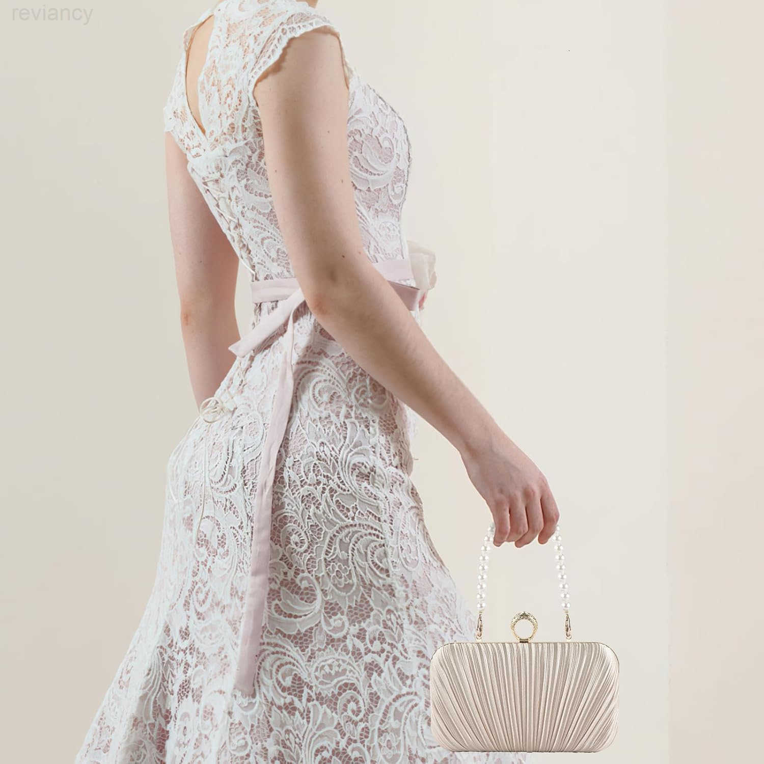 Womens Evening Bag Clutch Purse Handbag Chain Strap Shoulder Bag for Wedding Party Prom DinnerW250908