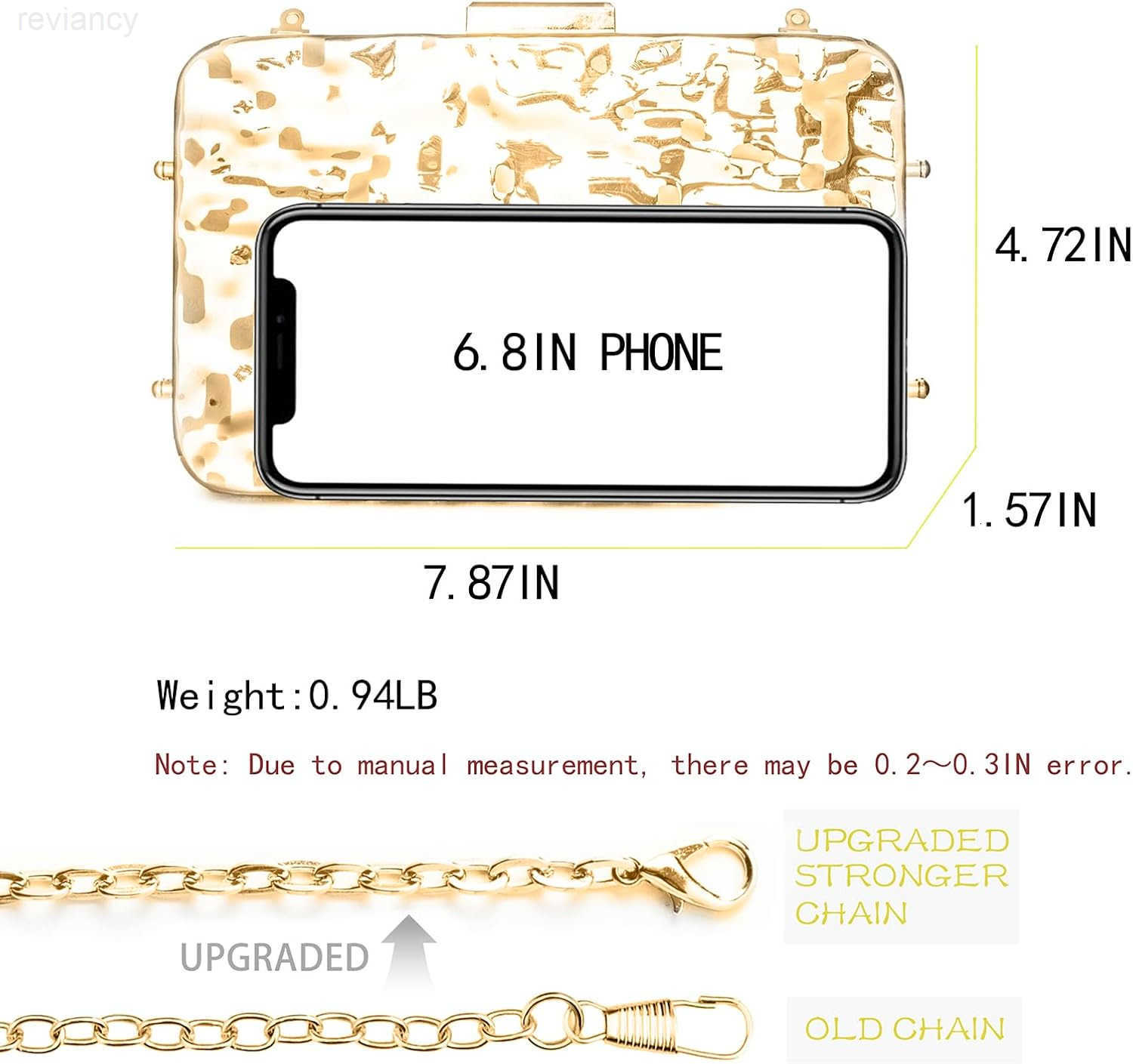 Clutch Purses for Women Evening Bag Elegant Metallic Clutch Purse with Chain for Wedding Party and Formal EventW250908