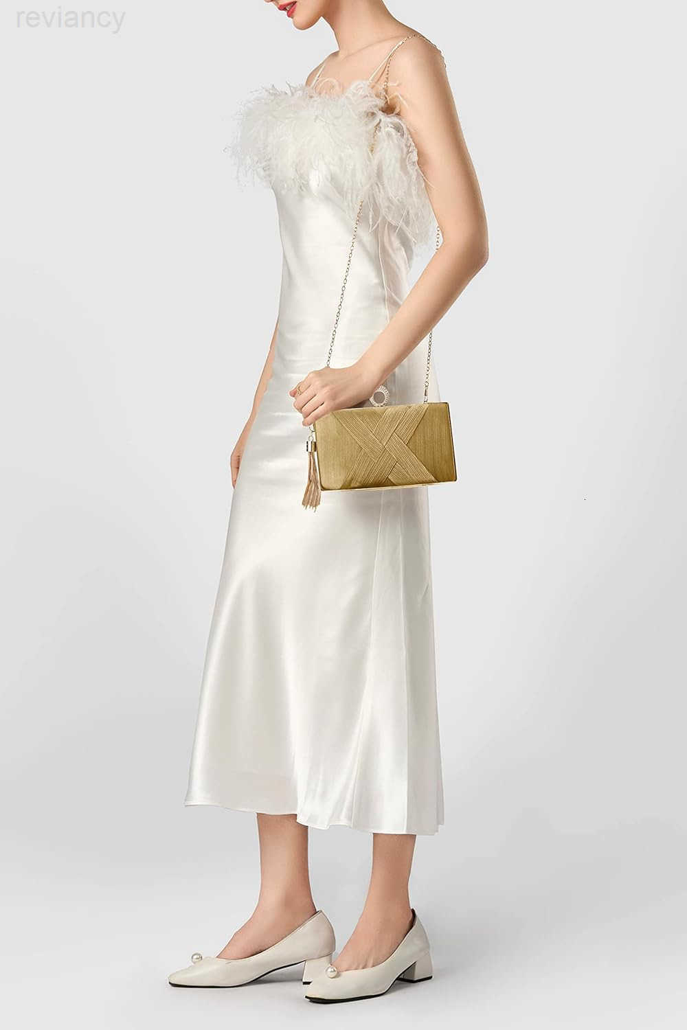 Clutch Purses for Women Evening Bag Tassel Pendant Clutch for Bride Party Prom WeddingW250908