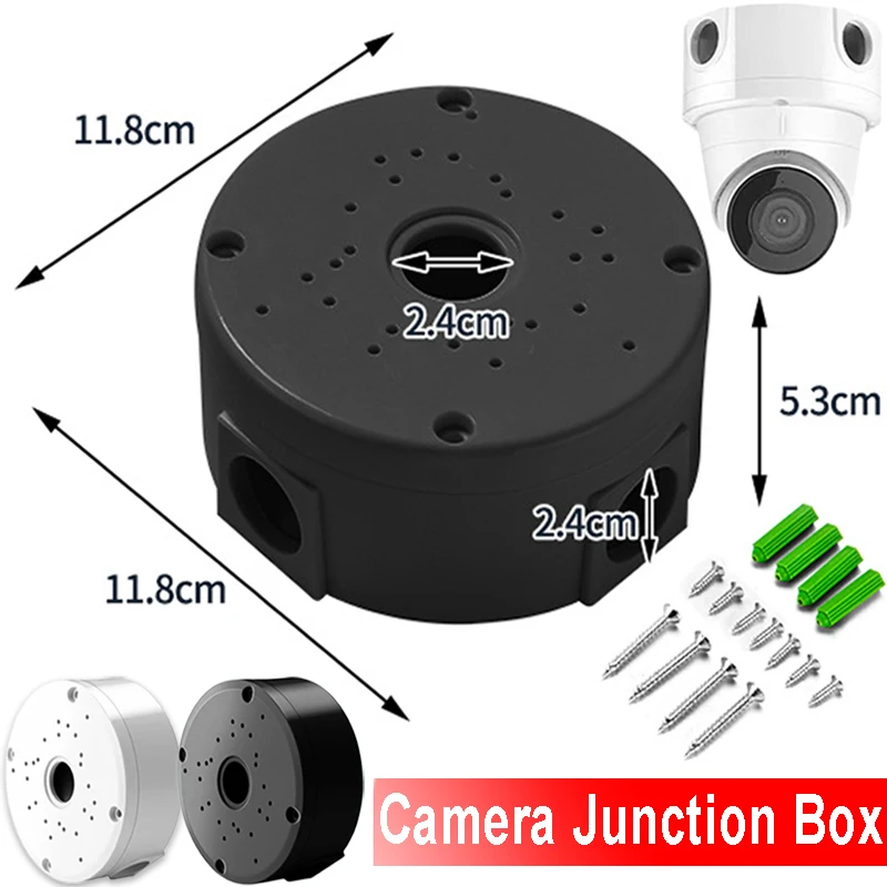 Waterproof Junction Box for CCTV Camera Bracket Cable Deep Base Camera Mount Bracket Rounds Support Deep Base