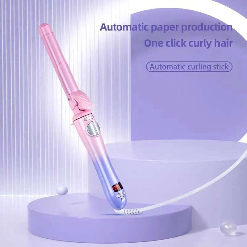 Beachwaver B1 Rotating Curling Iron in Pink Sunset 1 inch barrel for all types Automatic hair curler | Easy-to-use curl X250907