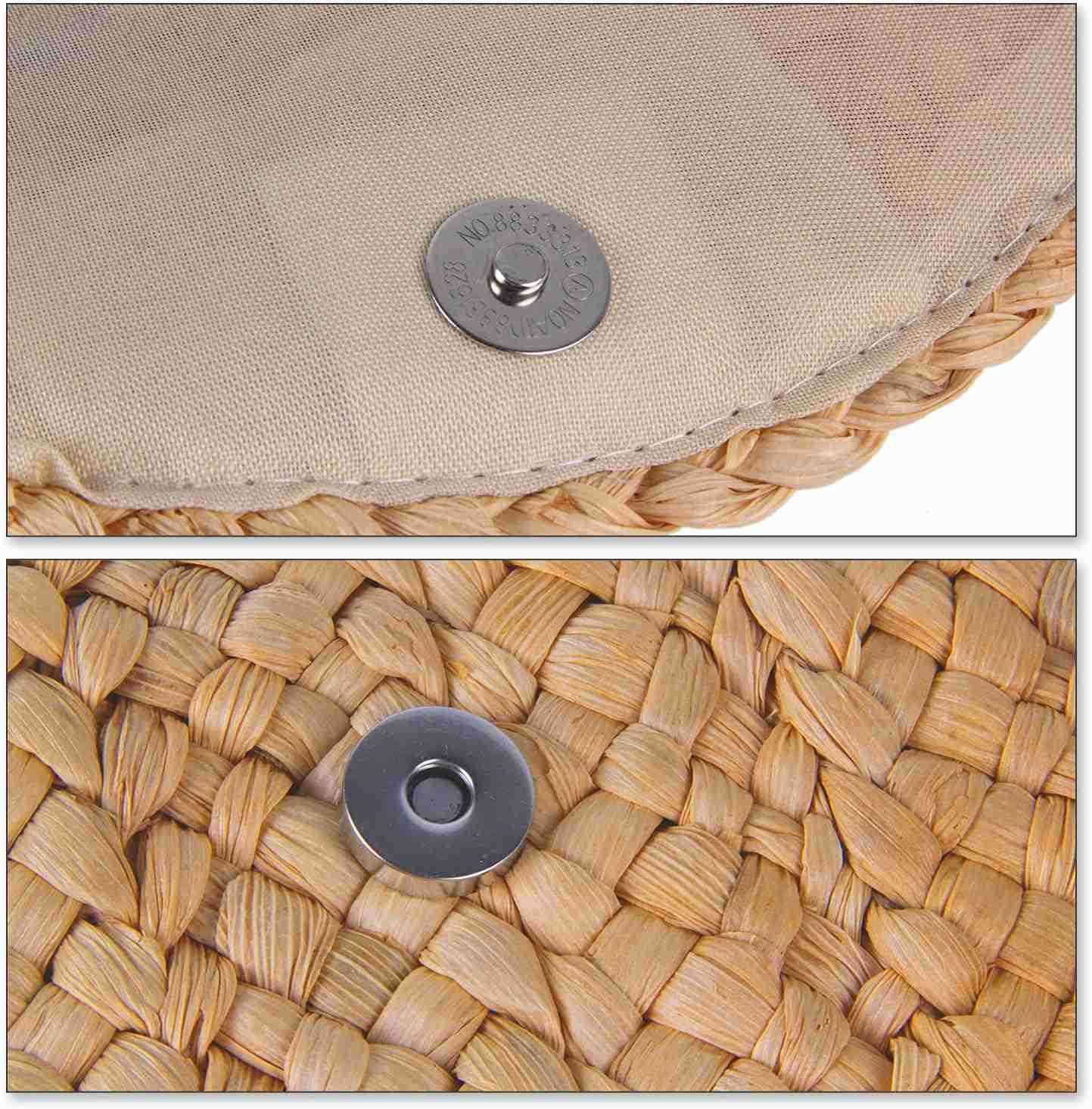 Straw Clutch Purses for Women Summer Beach Bags Envelope Woven Clutch HandbagsW250908