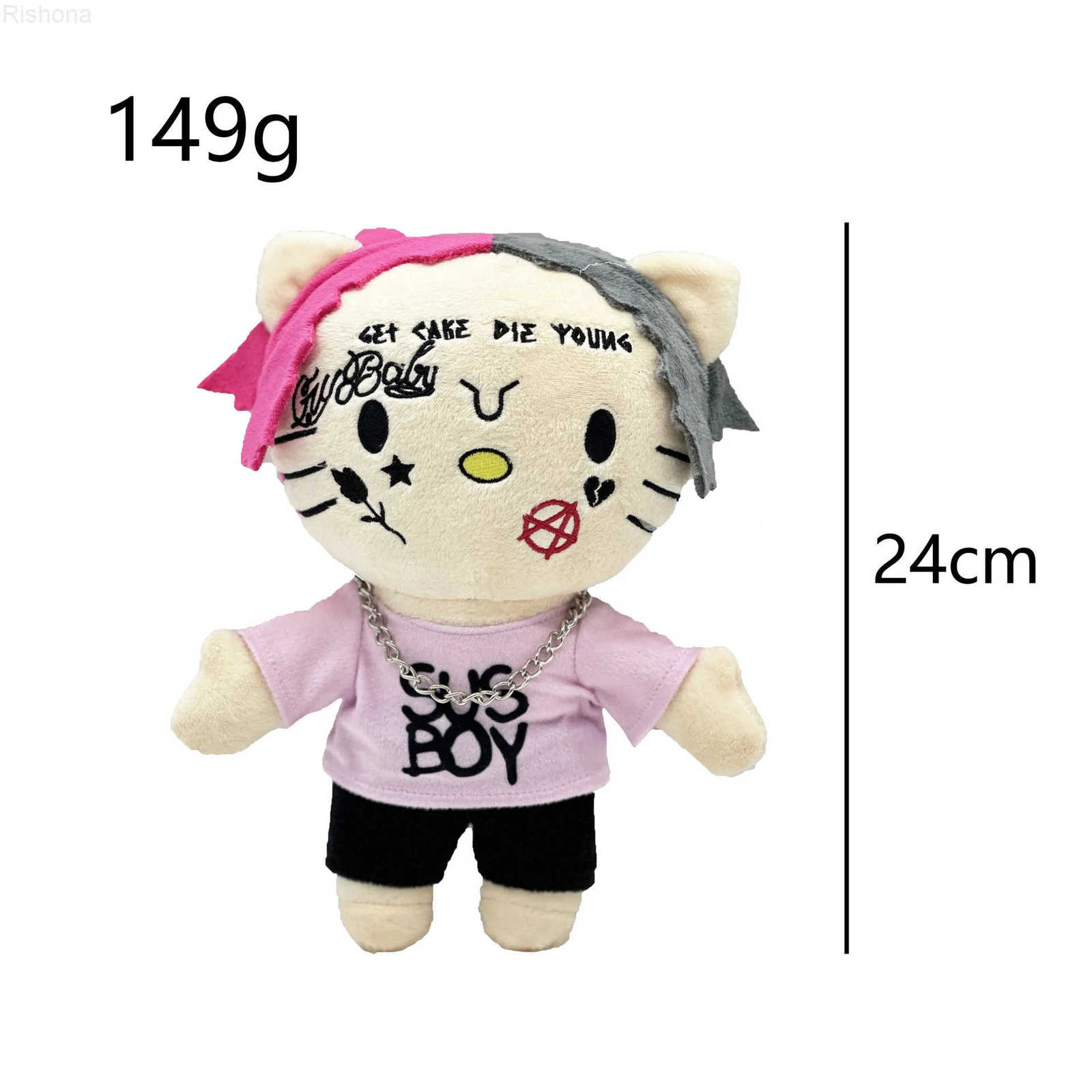 Sanrio Hello Kitty 24cm LIL Peep Plush Doll Figure Stuffed Toys Cute Boys Girls Christmas Gift H251203