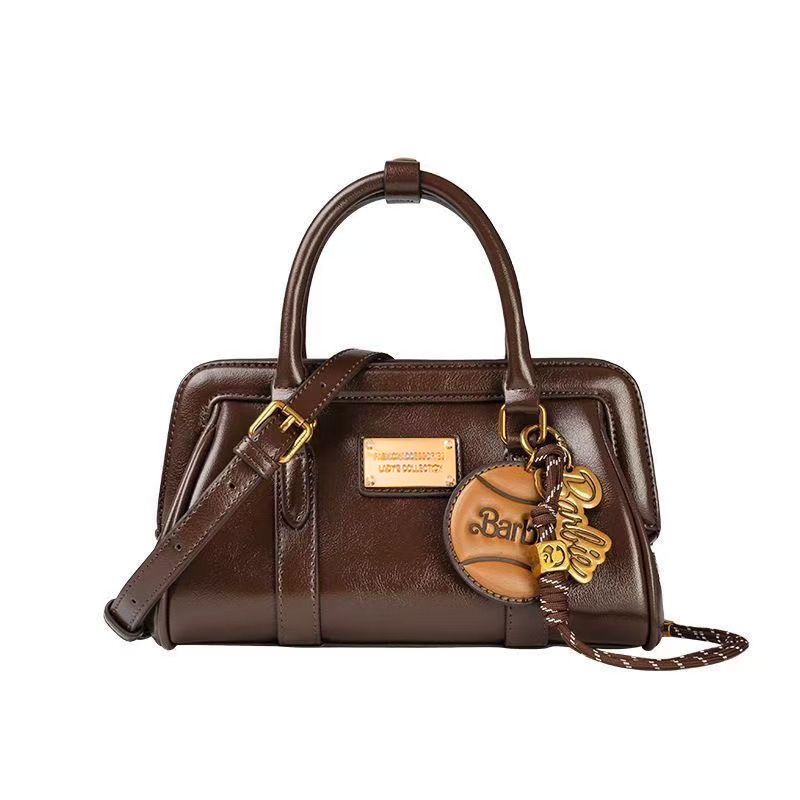 free shipping CHARHP&KEJNT Handheld Bowling Bag Women Maillard Small Square Bag Large Capacity Commuter Single Shoulder Crossbody Bag hot