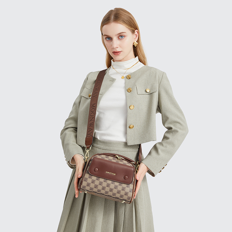 MKF Designer bag free shipping 2025 new fashionable temperament Boston bag high-end printed shoulder crossbody bag for women