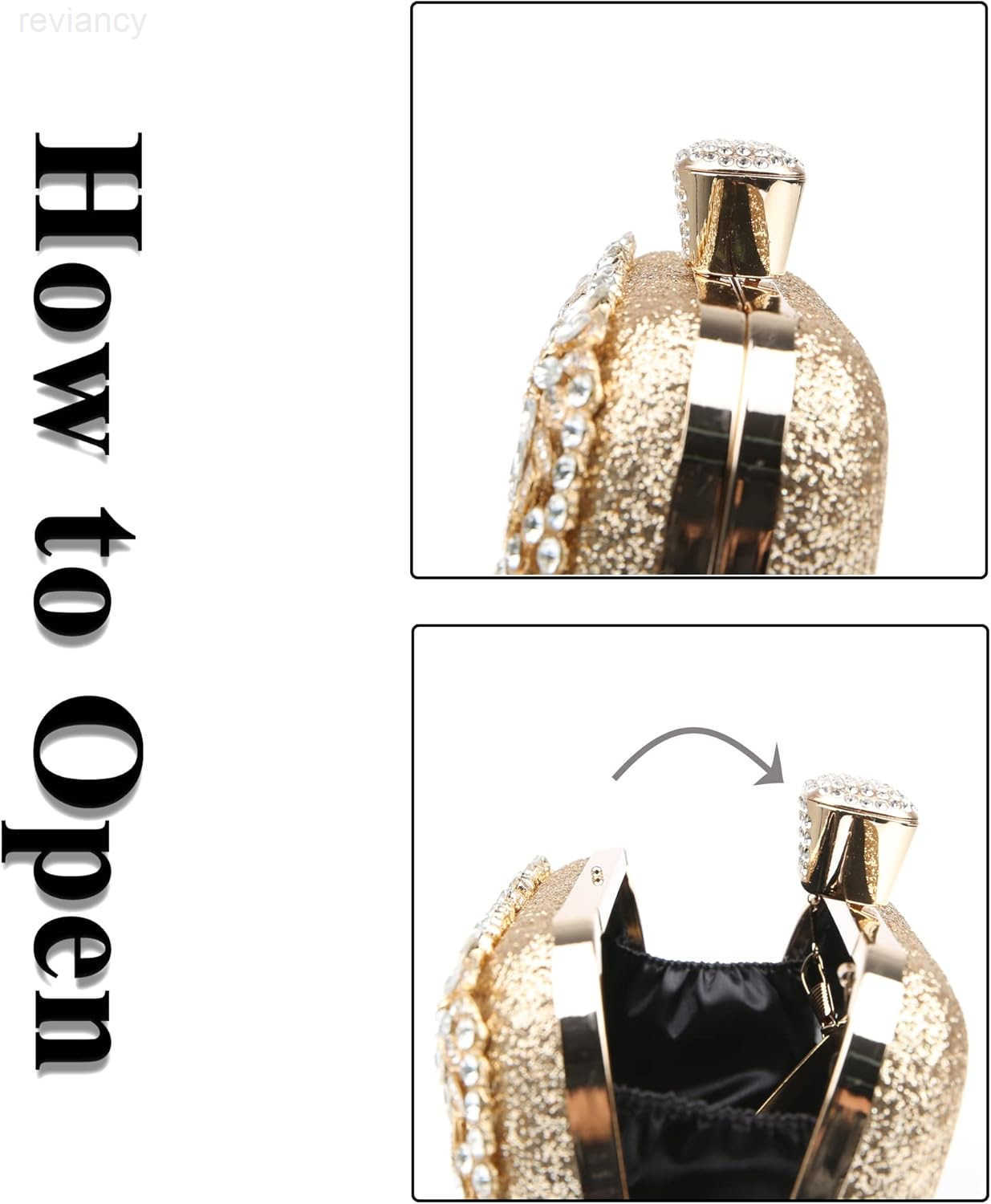 Womens Sparkly Rhinestone Crystal Clutch Bag Glitter Sequin Bridal Purse Evening Handbag for Wedding Party PromW250908