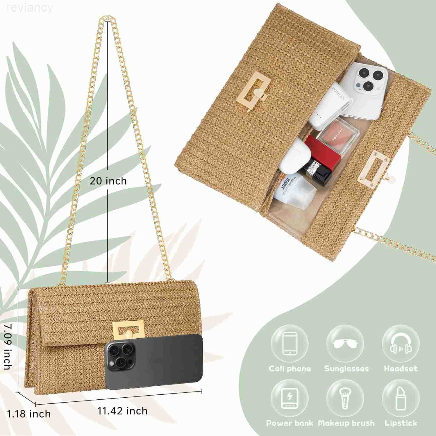 Clutch Purse for Women Designer Evening Handbag Summer Beach Shoulder Crossbody BagW250908