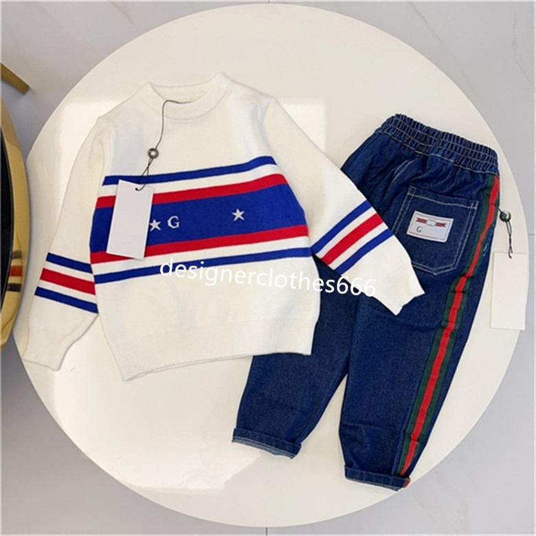 Designer high quality baby clothes fashion letter zipper clothing set Boys girls sweatshirt set autumn and winter sportswear children's hoodie set size 90-160cm A018