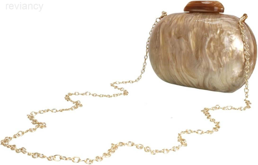 Evening Clutch Bag for Women Shell Shape Shoulder Crossbody Bag Glitter Marble Purse HandbagW250908