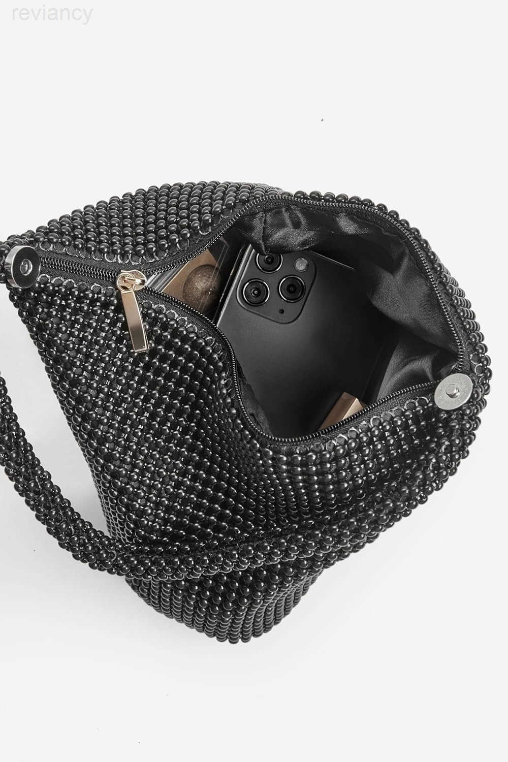 Womens Beaded Clutch Evening Bags Vintage Elegant Triangle Purse for 1920s Party Prom WeddingW250908