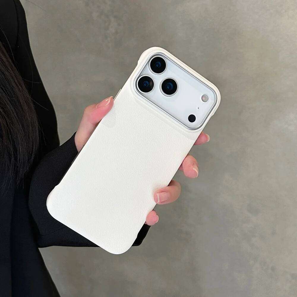 Ultra thin Frameless Case For Iphone Matte Leather Texture Cases for IPhone 17 Air 16 15 14 Pro Max 17pro Cover Shell