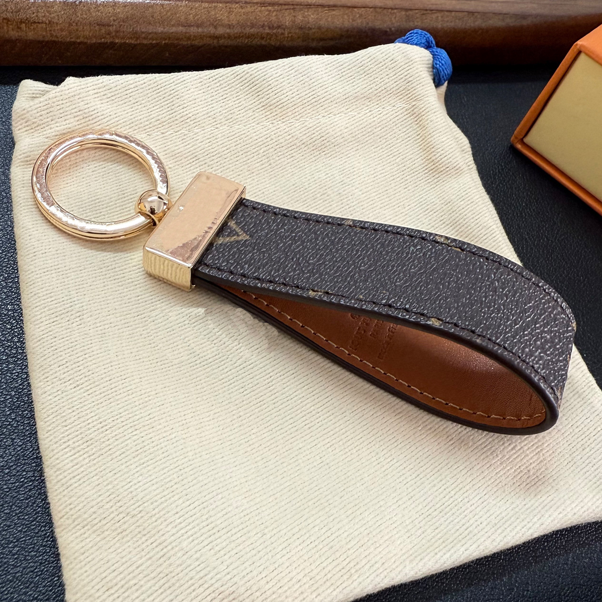 Key Ring Pendant Leather Explosive European and American Brand Bag Hanging Decoration Car Keychain