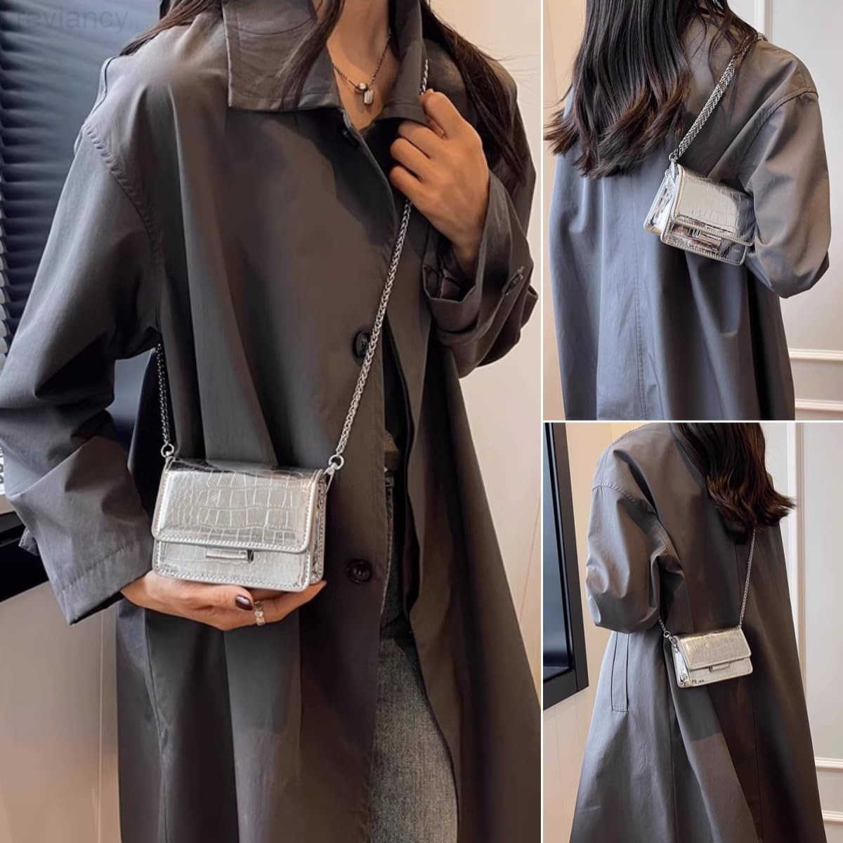 Crossbody Bags for Women Y2k Purse with Chain Strap Trendy Womens Evening HandbagsW250908