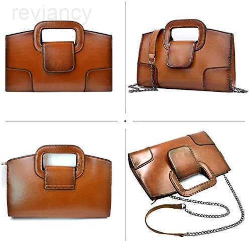Women Vintage Flap Tote Top Handle Satchel Handbags PU Leather Clutch Purse Shoulder BagW250908