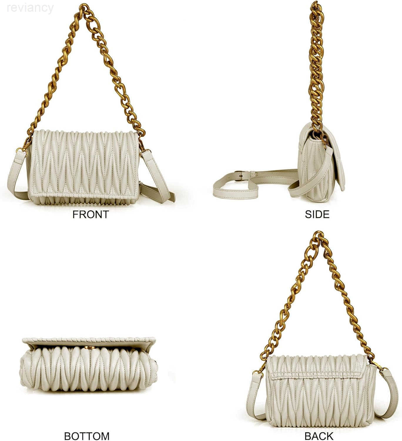 West Quilted Small Shoulder Bag for Women Y2K Trendy Cute Clutch Underarm Purse with 2 Removable StrapsW250908