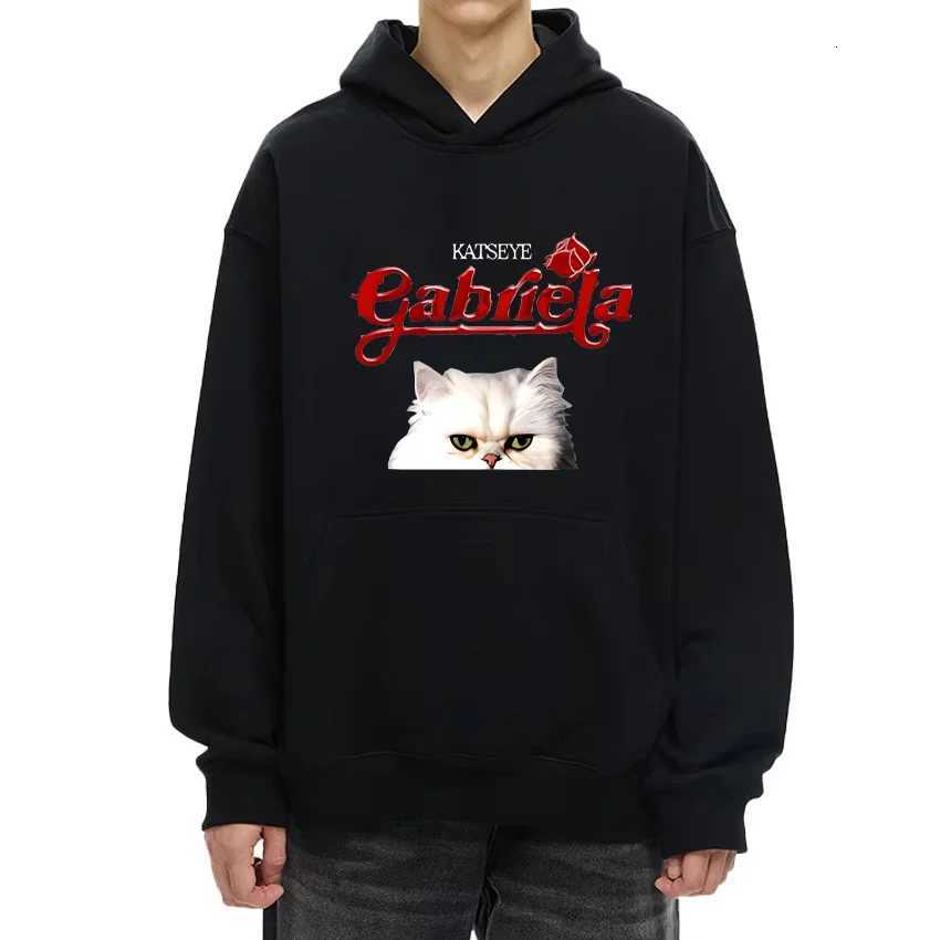 Katseye Gabriela Cat Graphic 2025 Hoodie Men Womens Cute Fashion hip hop streetwear kpop Fleece Clothing Long sleeve pulloversXJ250908