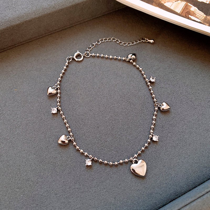 Korean Version Zircon Heart Pendant Bracelet Light High-end Sense Elegant Jewelry - view 8