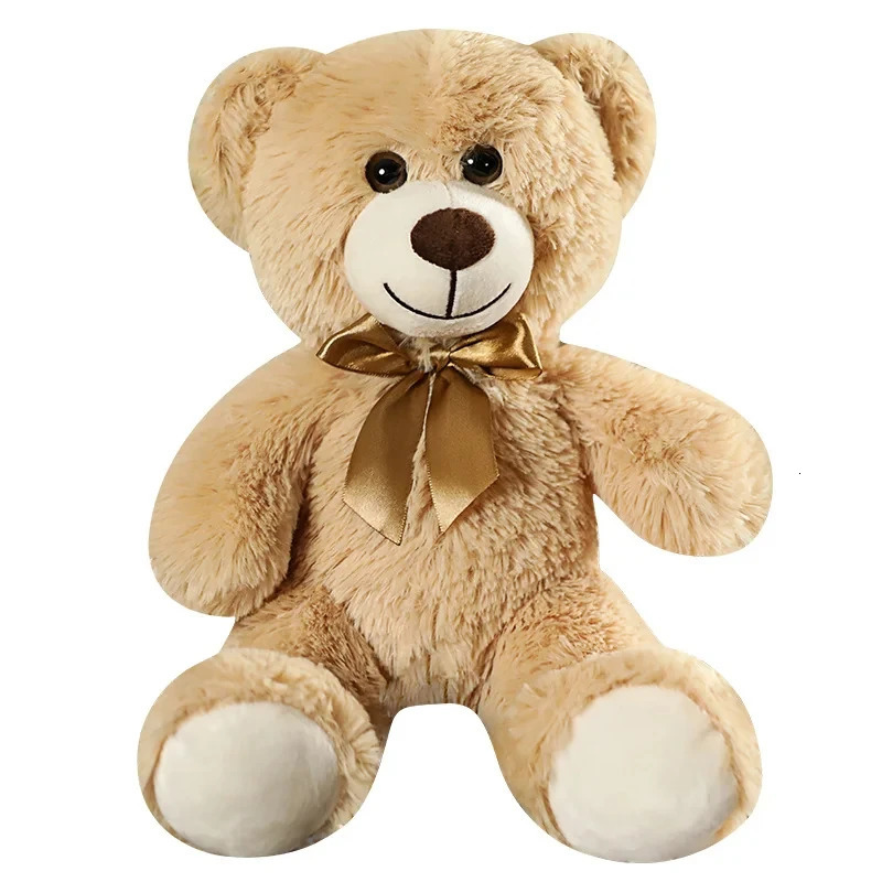 26cm Cute Colorful Bow Tie Bear Doll Plush Toy Hug Bear Doll Stuffed Animals Children Birthday Gift Pillow Teddy bear Home Decor250908