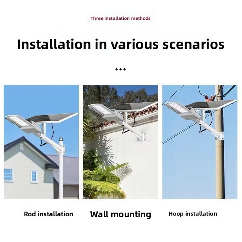 Energy - Efficient LED Solar Street Light, Wall - Mounted, Ideal for Outdoor Public & Residential Lighting