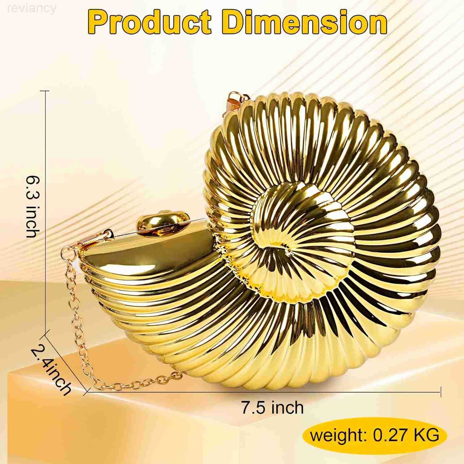 ConchShell Shoulder Handbag Novelty Chain Strap Purse Acrylic Fashion Crossbody Evening Bag Clutch for Women GirlW250908