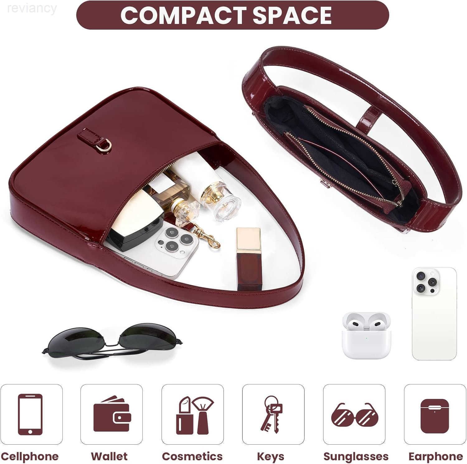 Shoulder Bags for Women Y2k Trendy Purse Cute Hobo Tote Handbag Mini Clutch Purse Underarm Bag With Zipper ClosureW250908