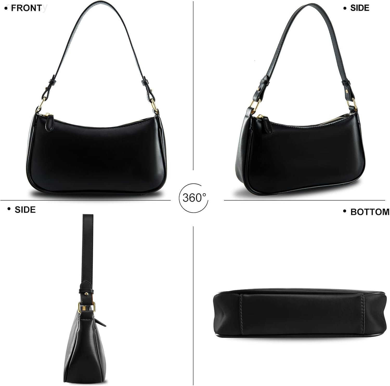 Shoulder Bag for Women Trendy Tote Handbag Purse Vegan Leather Clutch Handbag with 2 Removable StrapsW250908