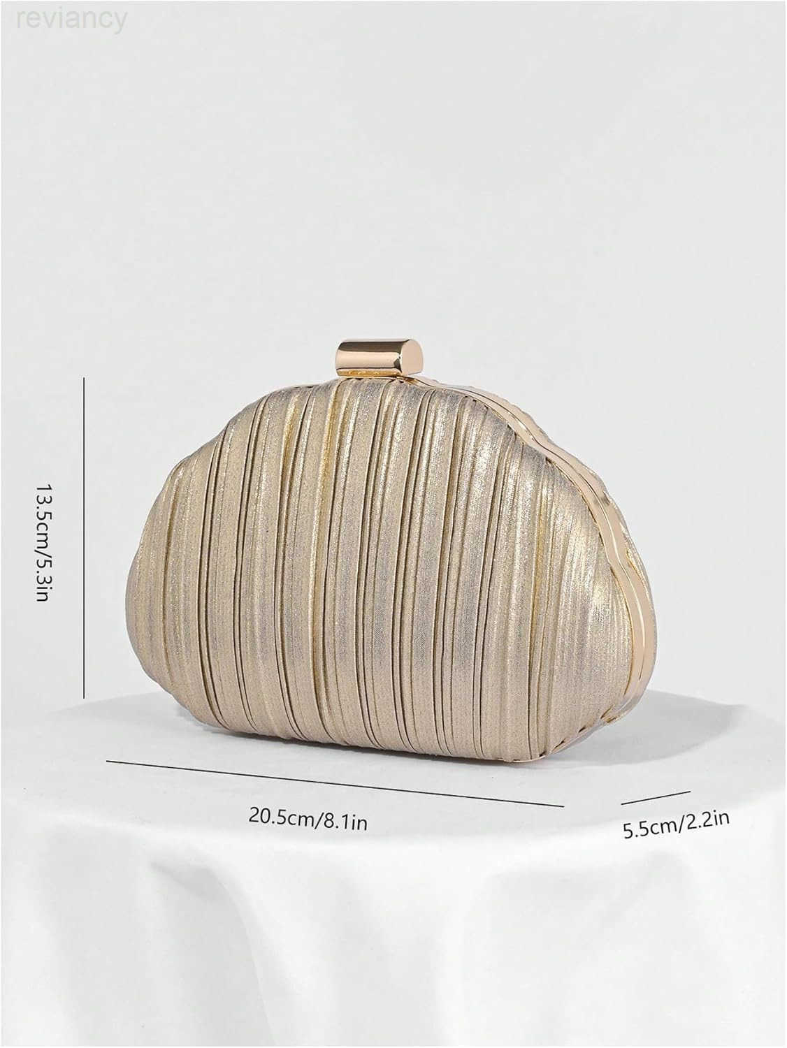 Womens Shell Shaped Clutch Purse Ruched Mini Crossbody Bag Elegant Evening Handbag with Chain StrapW250908