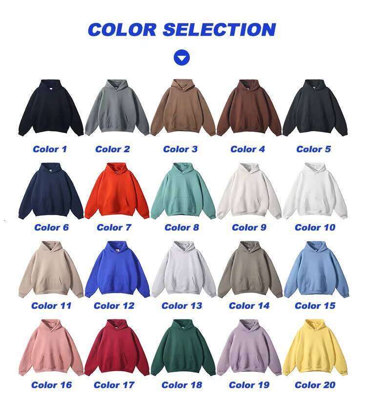 Logo Print Unisex Blank Cotton French Wool Sweatshirt Men's Hoodie