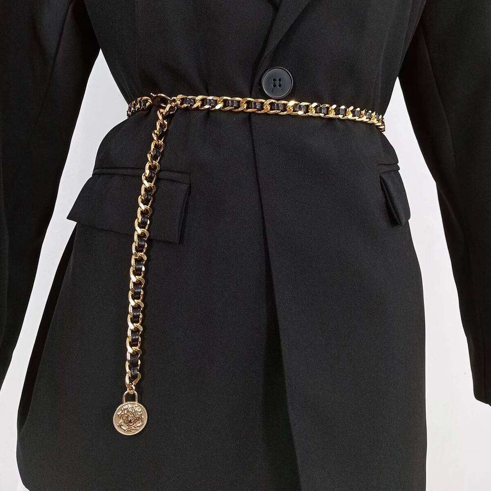 Waist Chain Belts Fashion Gold Female Waist Metal Belts For Women High Quality Thin Waistband Dress Coat Corset Adjustable