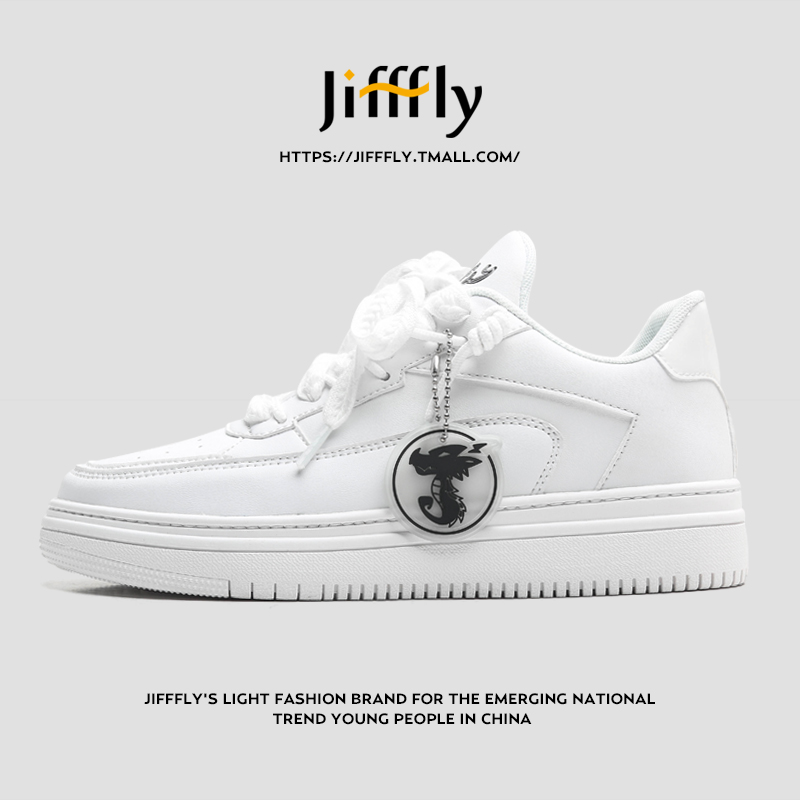 JiffflyDesigner's white shoes, free shipping, versatile couple style, women's shoes, height increasing casual shoes, panda breathable board shoes, men's trendy brand