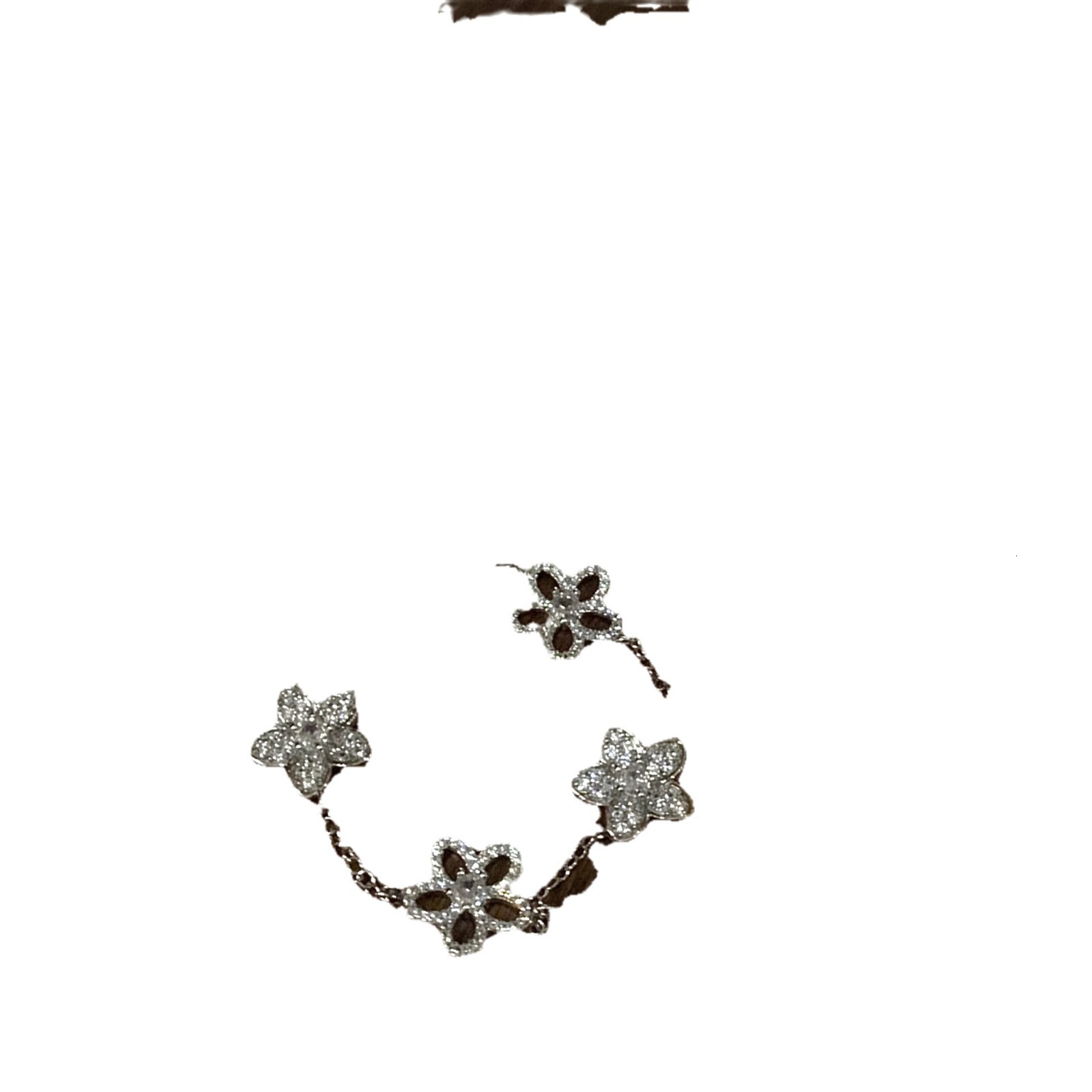 Super Shiny Full Zircon Flower Hollow Fashion Elegant Temperament Bracelet Light High-end Versatile Jewelry for Women - view 6