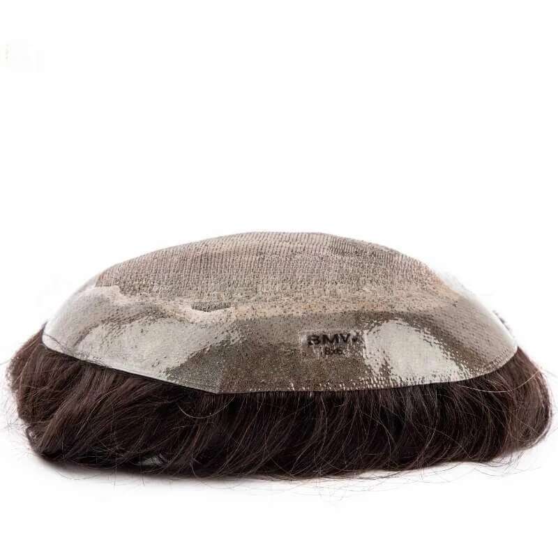 Synthetic Prosthesis Toupee Mono Soft Pu Durable Men Wigs 6 Replacement Exhuast Systemes Unit 100 Human Hair Male Wig